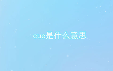 cue是什么意思