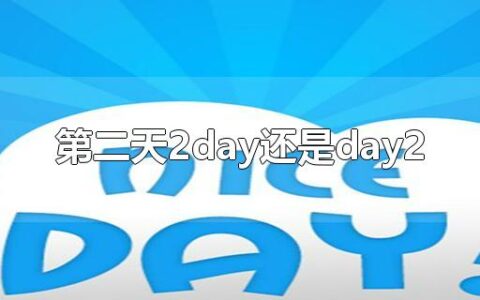 第二天2day还是day2