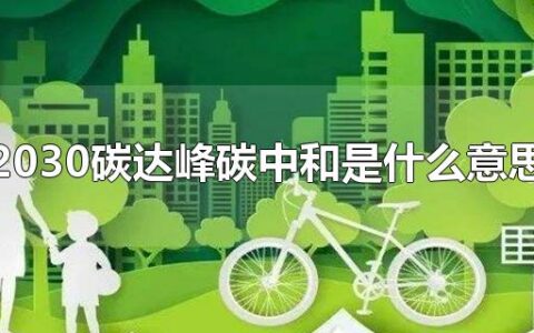 2030碳达峰碳中和是什么意思