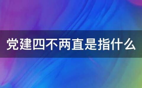 党建四不两直是指什么