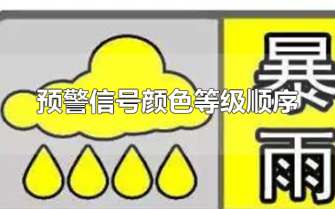 预警信号颜色等级顺序