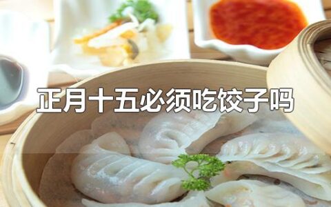 正月十五必须吃饺子吗