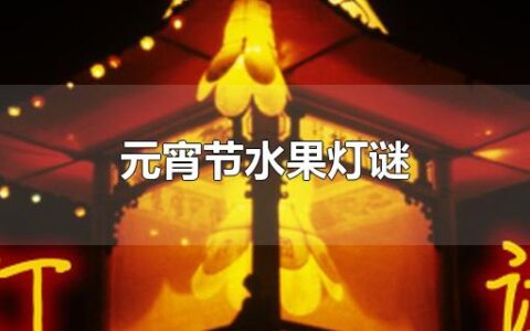 元宵节水果灯谜