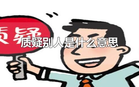 质疑别人是什么意思