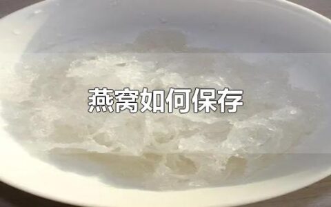 燕窝如何保存