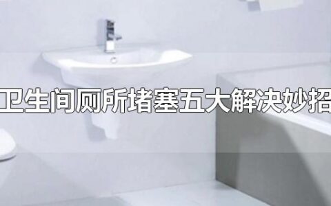 卫生间厕所堵塞五大解决妙招