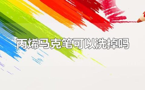 丙烯马克笔可以洗掉吗