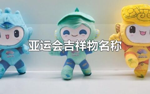 亚运会吉祥物名称