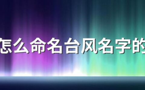 台风怎么命名台风名字的由来 是怎么解释的