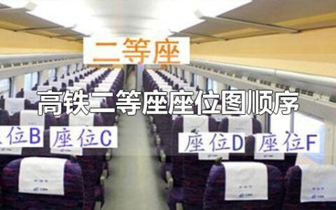 高铁二等座座位图顺序