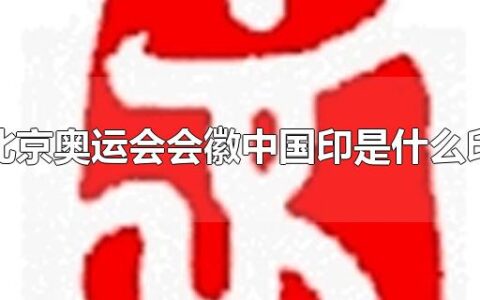 北京奥运会会徽中国印是什么印