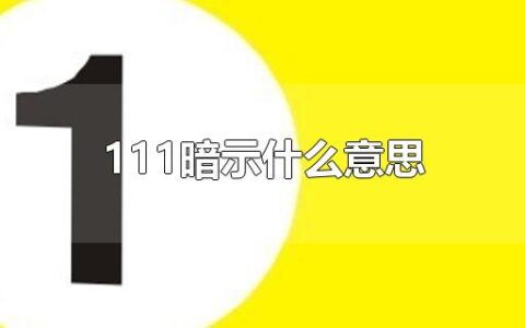 111暗示什么意思