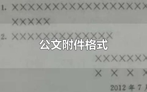 公文附件格式