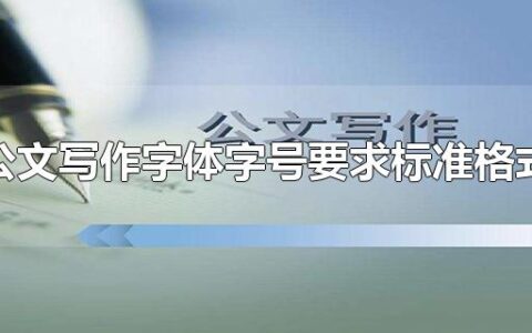 公文写作字体字号要求标准格式