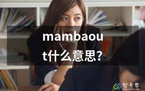 mambaout什么意思?