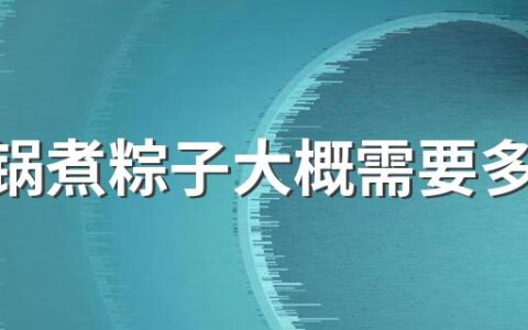 高压锅煮粽子大概需要多长时间能熟 高压锅煮粽子放多少水