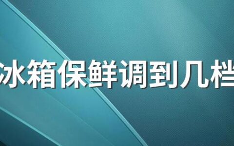 夏天冰箱保鲜调到几档合适 夏天冰箱怎么最省电