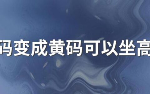 健康码变成黄码可以坐高铁吗 健康码无缘无故变成黄码多久恢复