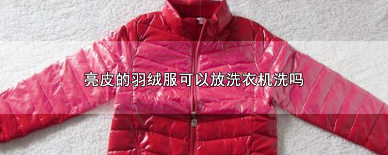 亮皮的羽绒服可以放洗衣机洗吗