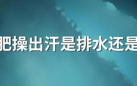 跳减肥操出汗是排水还是排脂 跳减肥操要注意什么