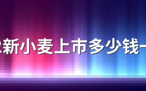 2022新小麦上市多少钱一斤？