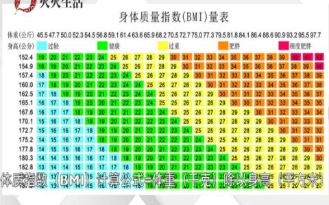 Bmi计算公式