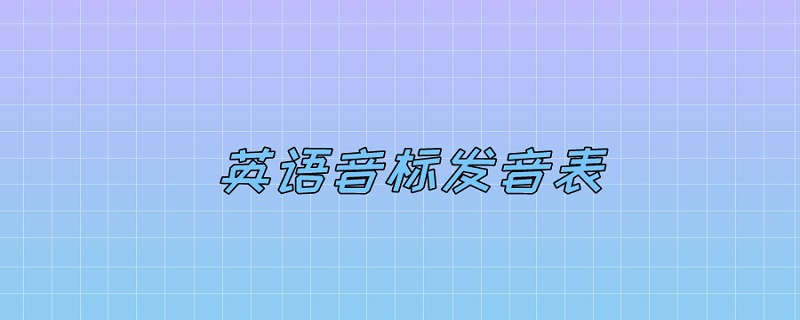 英语音标发音表