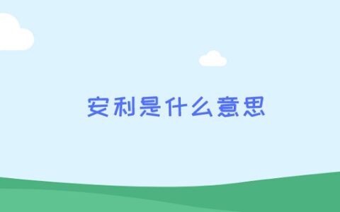 安利是什么意思