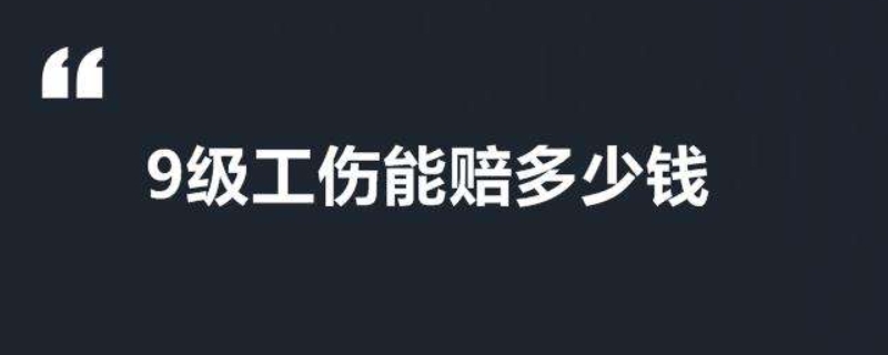 九级伤残赔偿标准2020多少钱大概