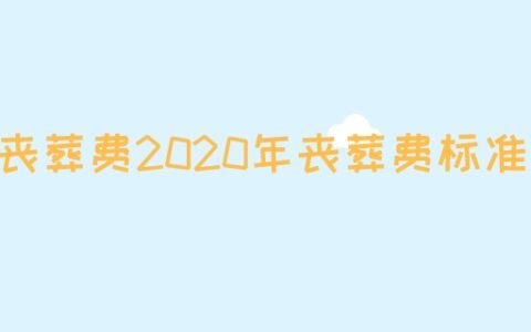 丧葬费2020年丧葬费标准