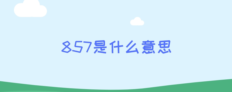 857是什么意思