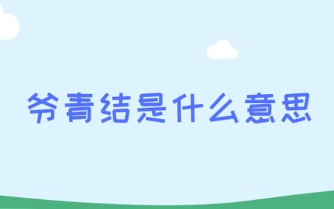 爷青结是什么意思