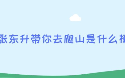 张东升带你去爬山是什么梗