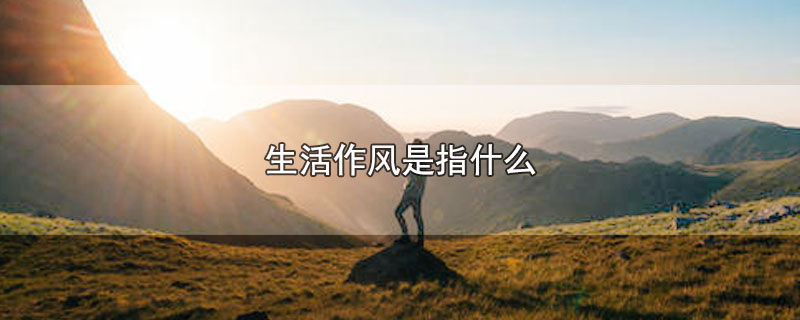 生活作风是指什么