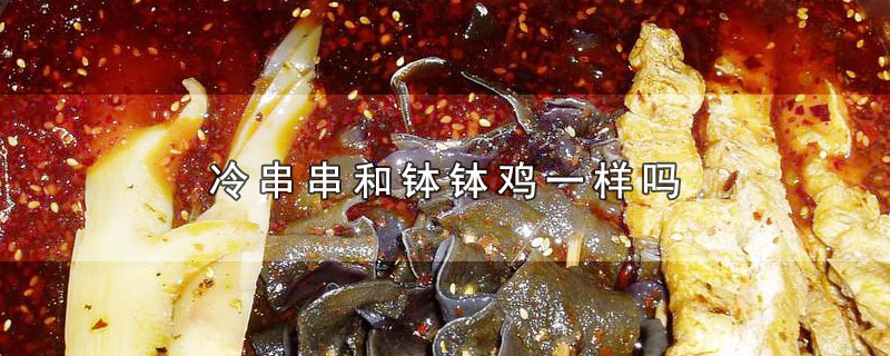 冷串串和钵钵鸡一样吗