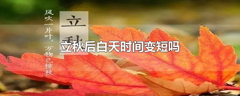 立秋后白天时间变短吗