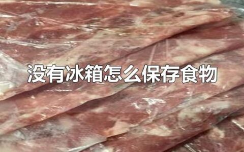 没有冰箱怎么保存食物