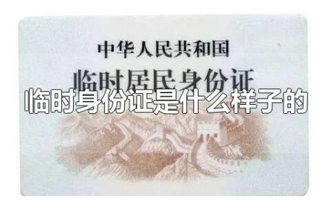 临时身份证是什么样子的