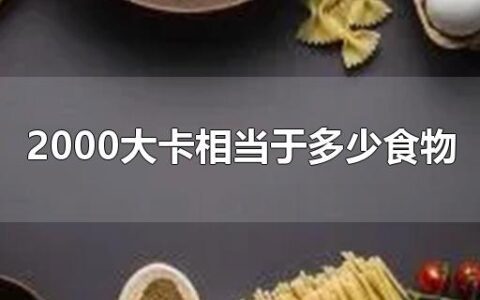 2000大卡相当于多少食物