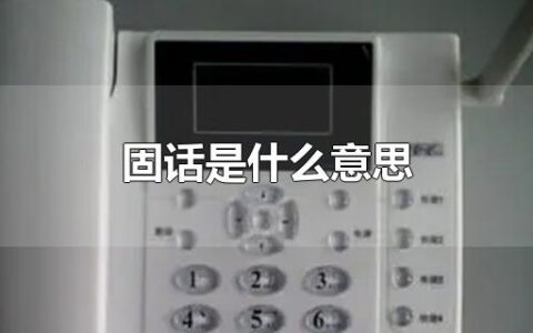 固话是什么意思