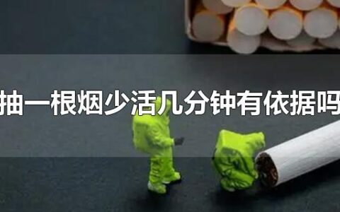 抽一根烟少活几分钟有依据吗