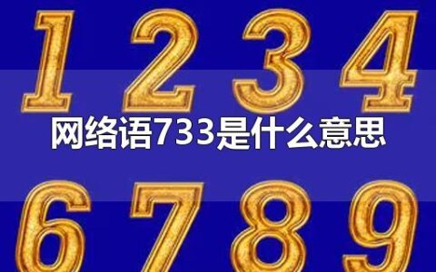 网络语733是什么意思