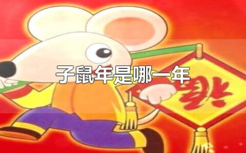 子鼠年是哪一年