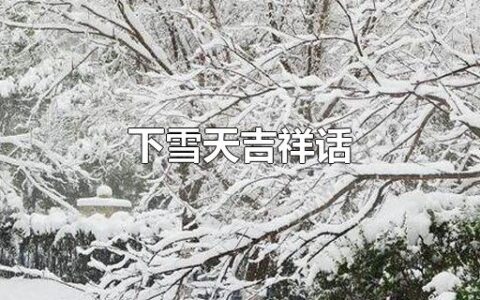 下雪天吉祥话