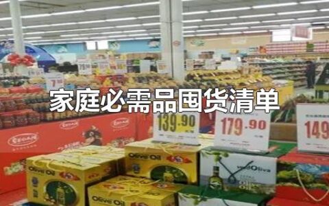 家庭必需品囤货清单