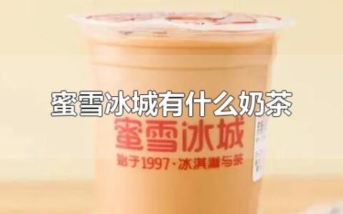 蜜雪冰城有什么奶茶