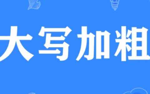 “大写加粗”是什么意思