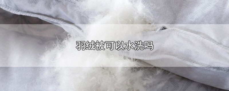 羽绒被可以水洗吗