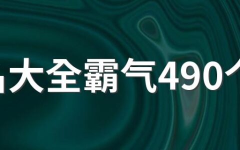 网名大全霸气490个 帅气又好记的网名