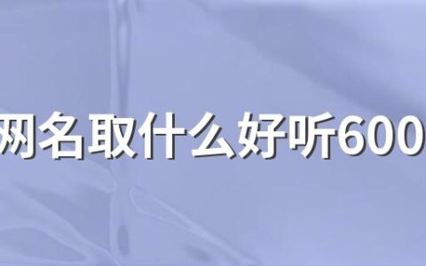 微信网名取什么好听600个 好听好记的微信网名